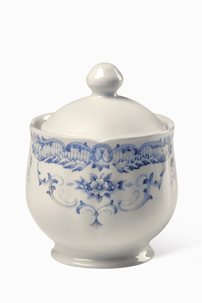 

Rose Ironstone Sugar Bowl with Lid, Multicolour
