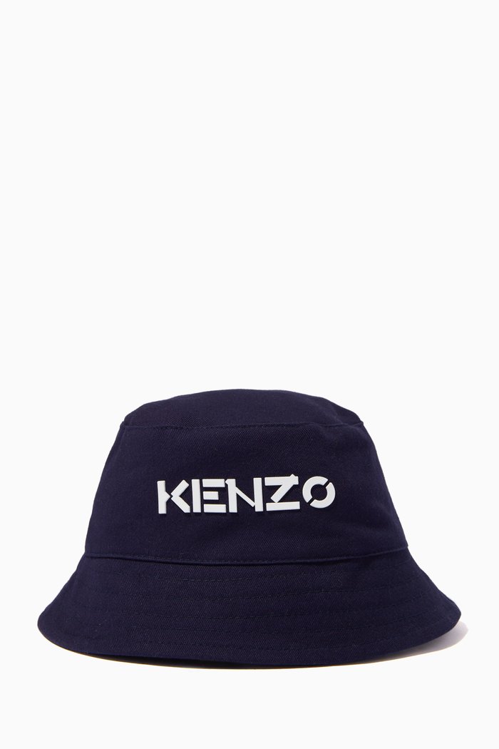 

Logo Bucket Hat in Twill, Blue