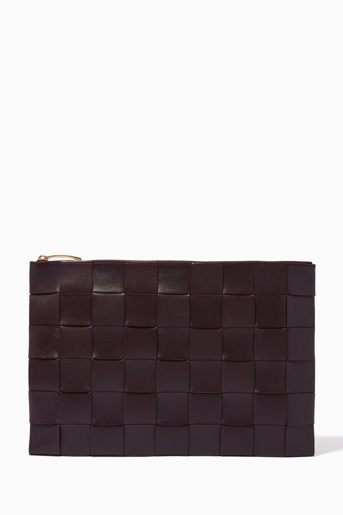 

Pouch in Intrecciato Nappa, Purple