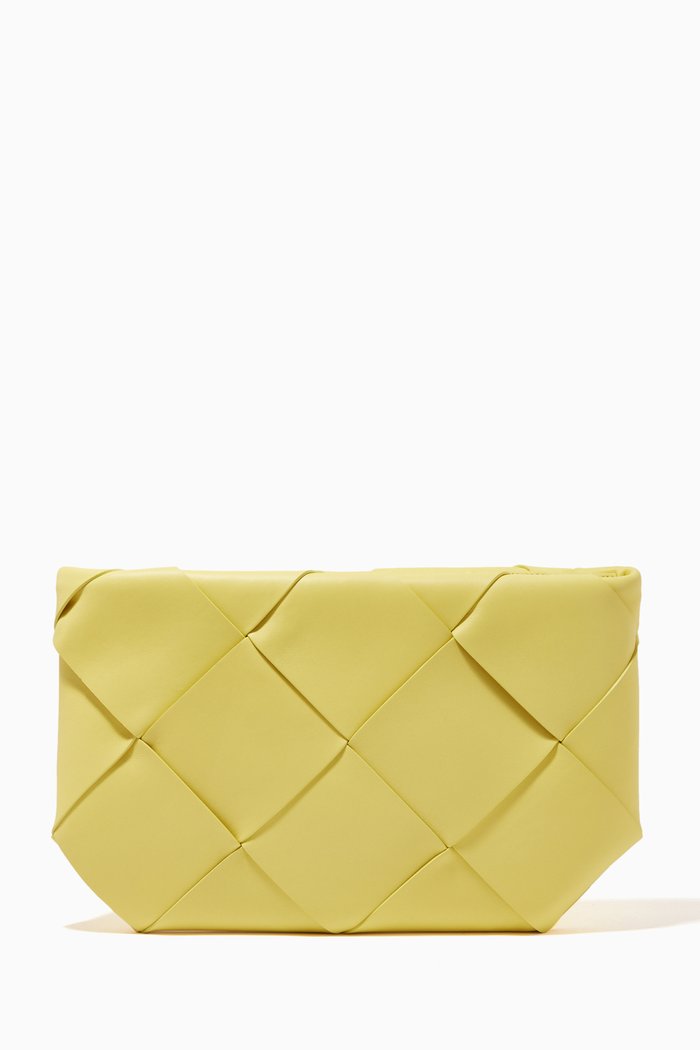 

Pouch in Intreccio Nappa, Yellow