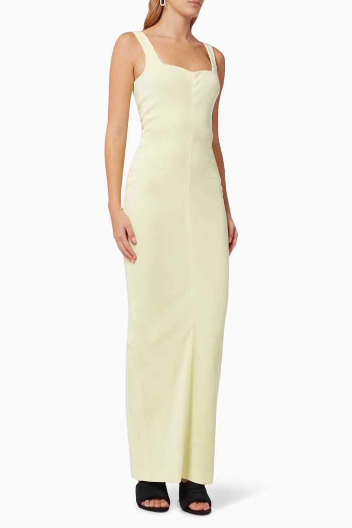 Column Tank Dress, Yellow