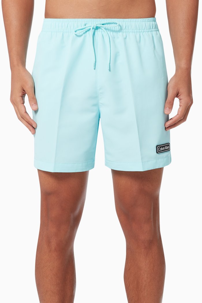 

Core Solids Swim Shorts in Recycled Polyester, Blue