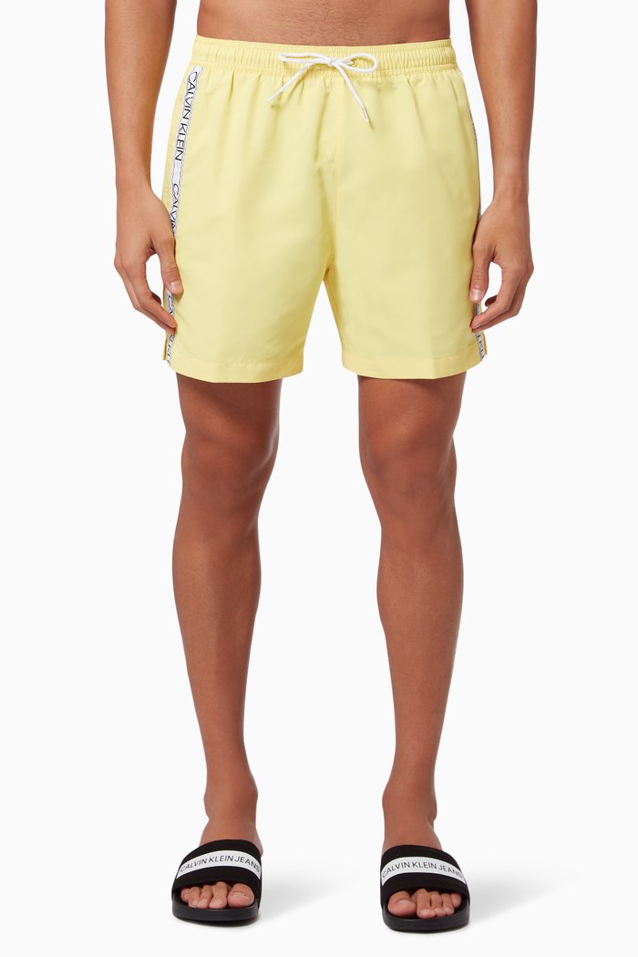 

Medium Drawstring Swim Shorts in Recycled Polyester, Yellow