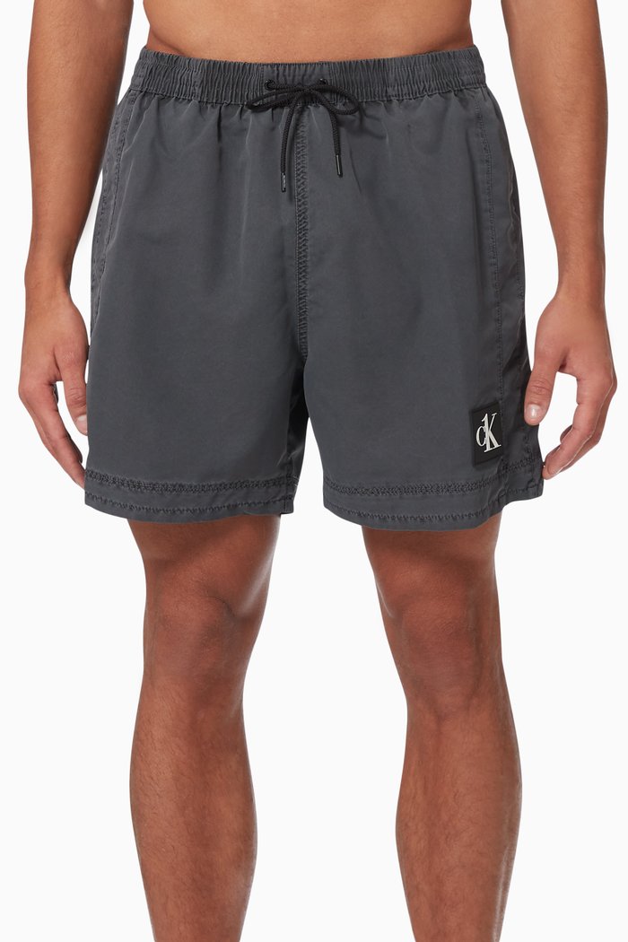 

CK Swim Shorts in Nylon, Black