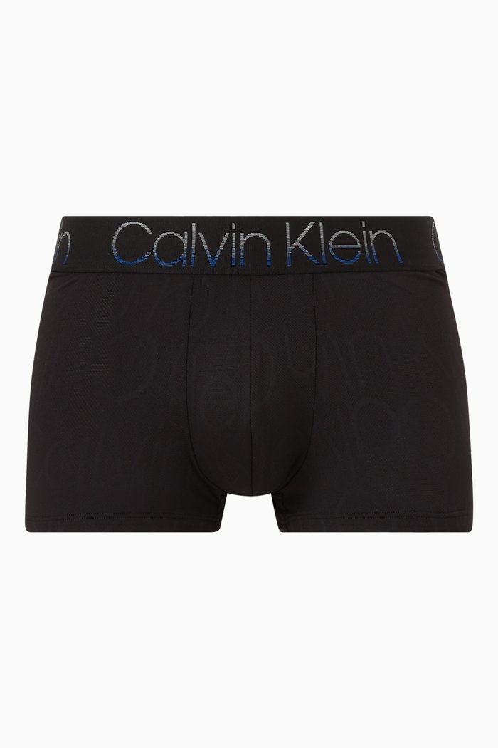 

Chill Logo Low Rise Trunks in Microfiber Jersey, Black