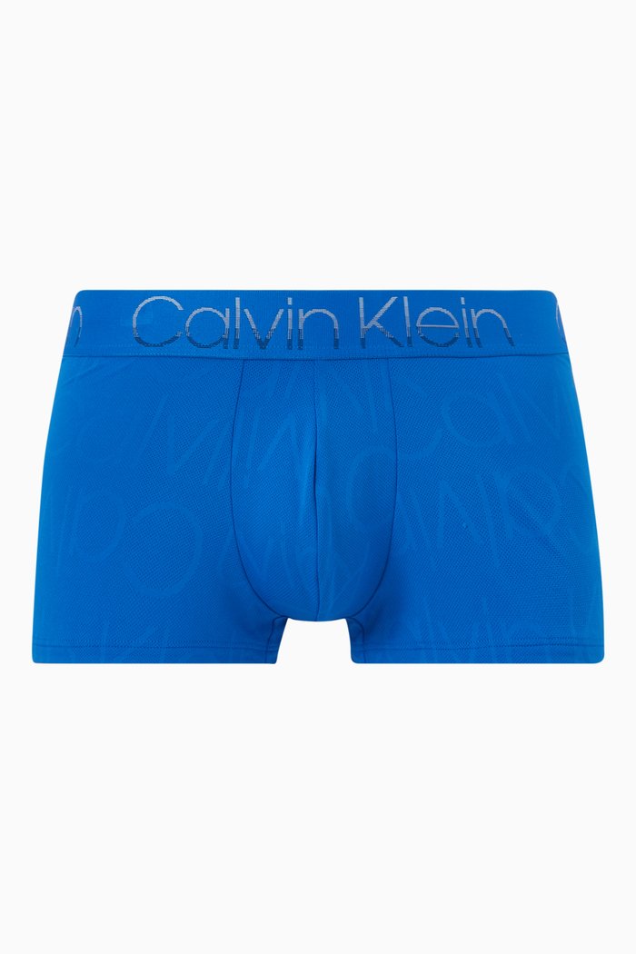 

Chill Logo Low Rise Trunks in Microfiber Jersey, Blue