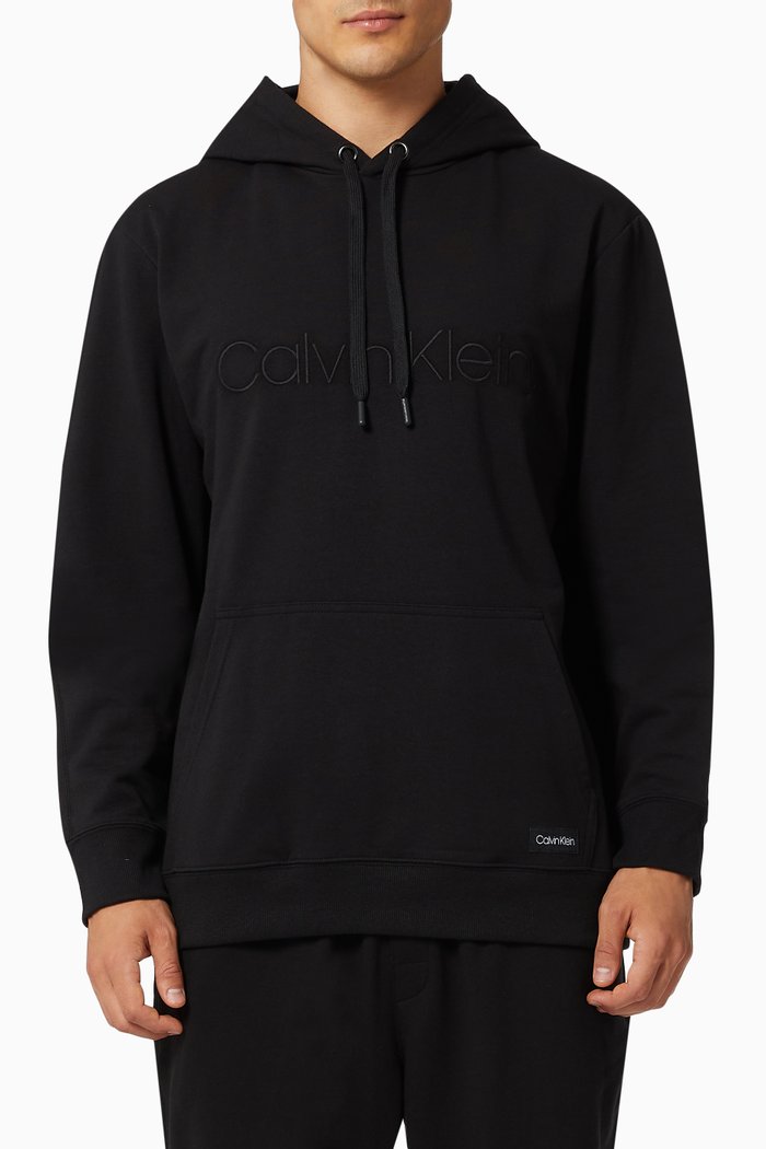 

CK Reconsidered Lounge Hoodie in Cotton Terry, Black