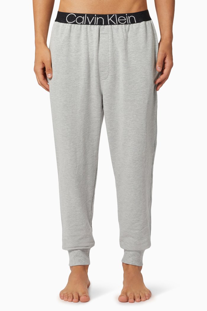 

CK Reconsidered Lounge Jogger Pants in Cotton Blend Terry, Grey