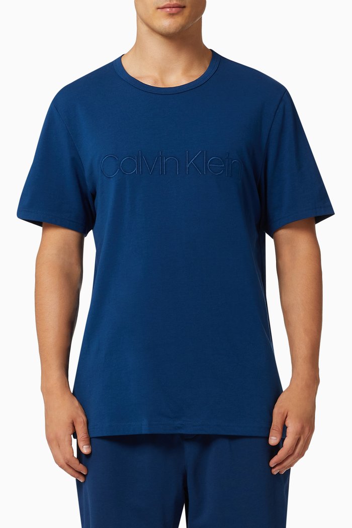 

CK Reconsidered Lounge T-shirt in Cotton Blend Jersey, Blue