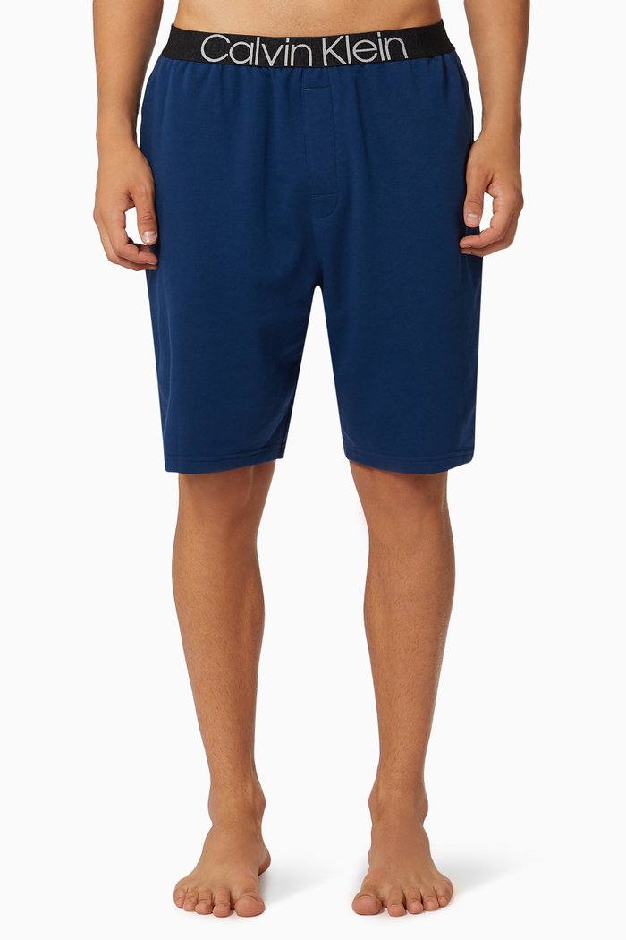 

CK Reconsidered Lounge Shorts in Cotton Blend Terry, Blue