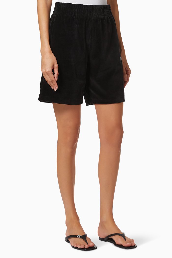 

Hotfix Logo Sweatshorts in Velour, Black