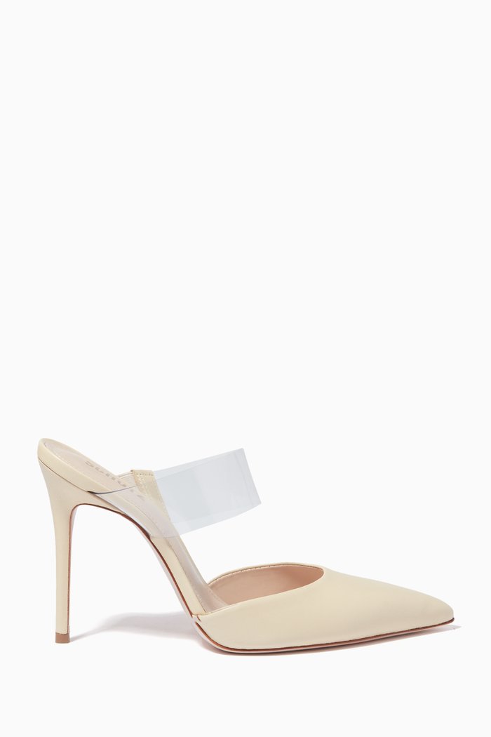 

Sionne Mule Heel Sandals in Nappa Leather, Neutral