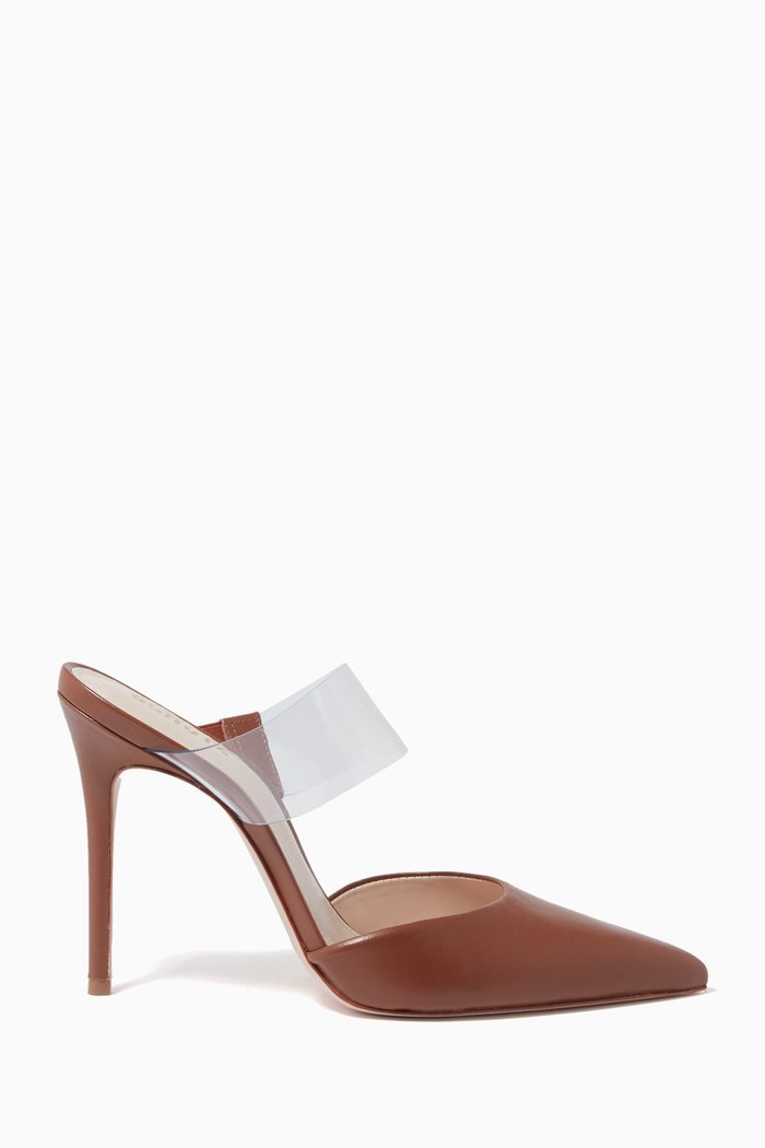 

Sionne Mule Heel Sandals in Nappa Leather, Brown