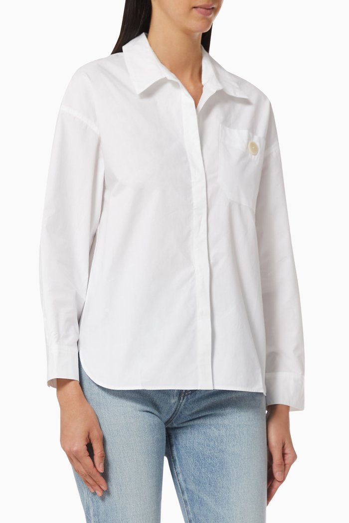 

Loose Cut Shirt in Organic Cotton, White