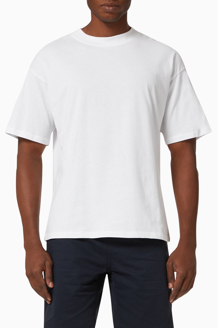 

Brushed T-shirt in Cotton, White