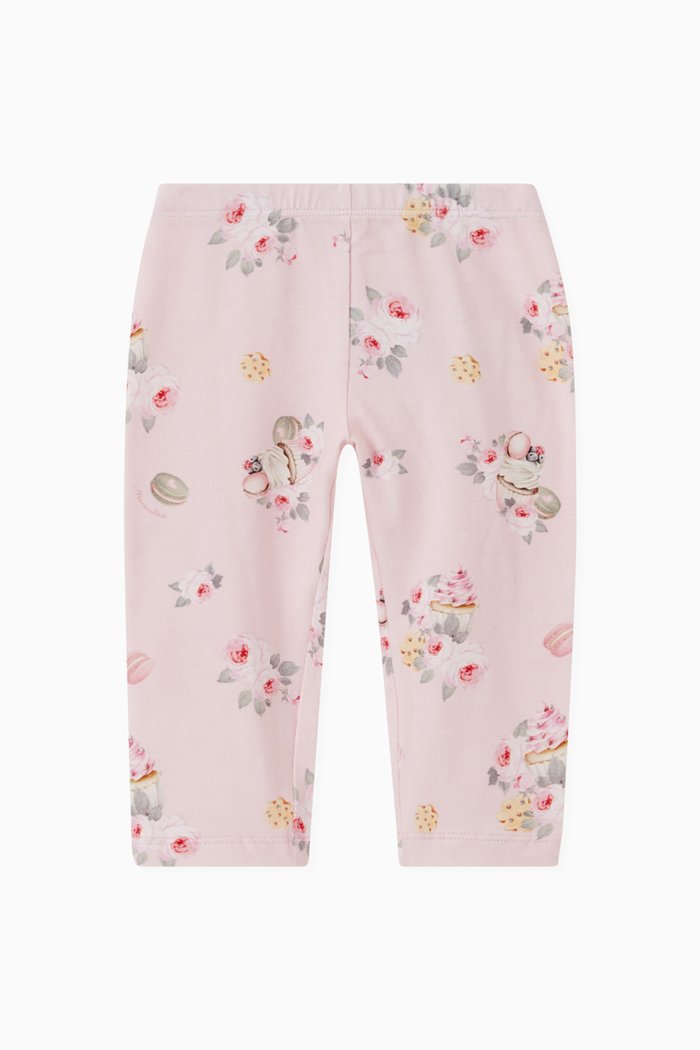 

Cupcake Print Leggings in Cotton, Pink