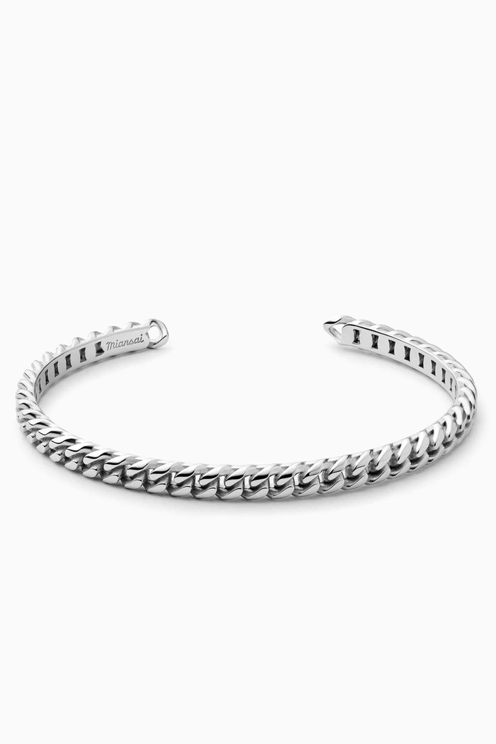 

Cuban Cuff Bracelet in Sterling Silver