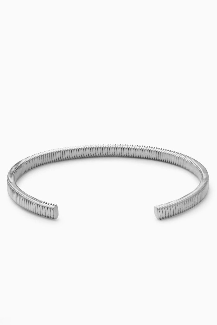 Thread Cuff in Matte Sterling Silver