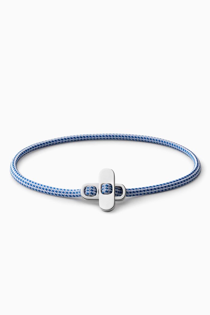 

Metric Rope Bracelet in Sterling Silver, Blue