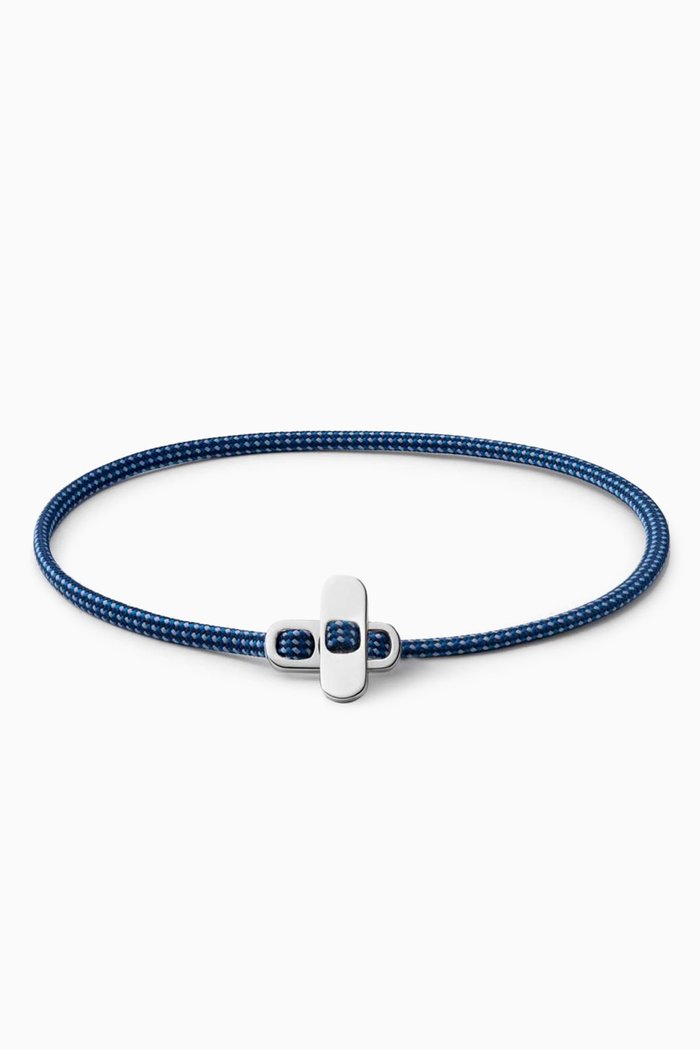 

Metric Rope Bracelet in Sterling Silver, Blue