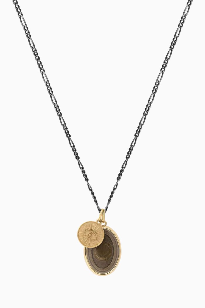 Velocity Necklace in 14kt Gold Plating, Grey