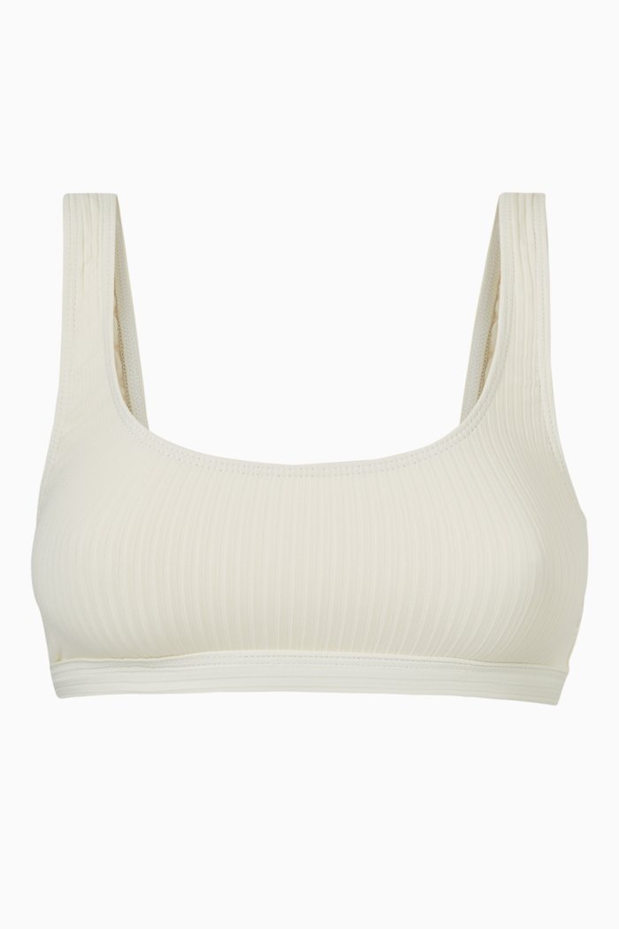 

Rib Scoop Neck Top in Nylon, Neutral