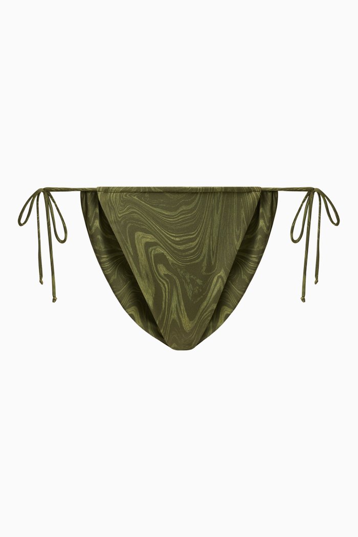 

Matte Tiny Ties Bikini Bottom, Green