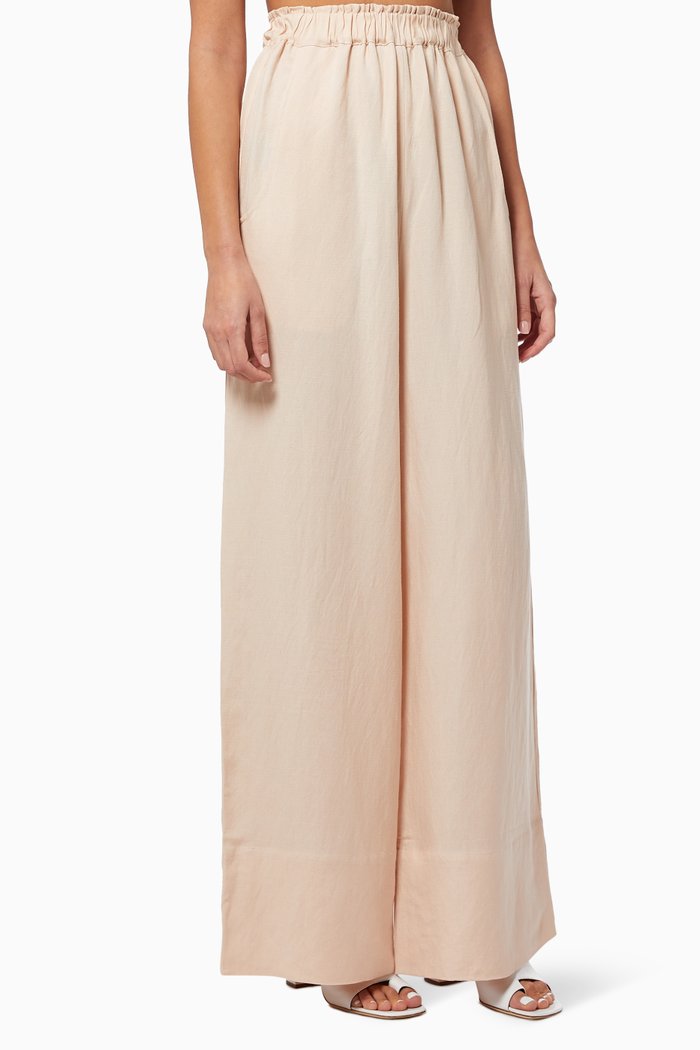 

Formentera Pants in Linen, Pink