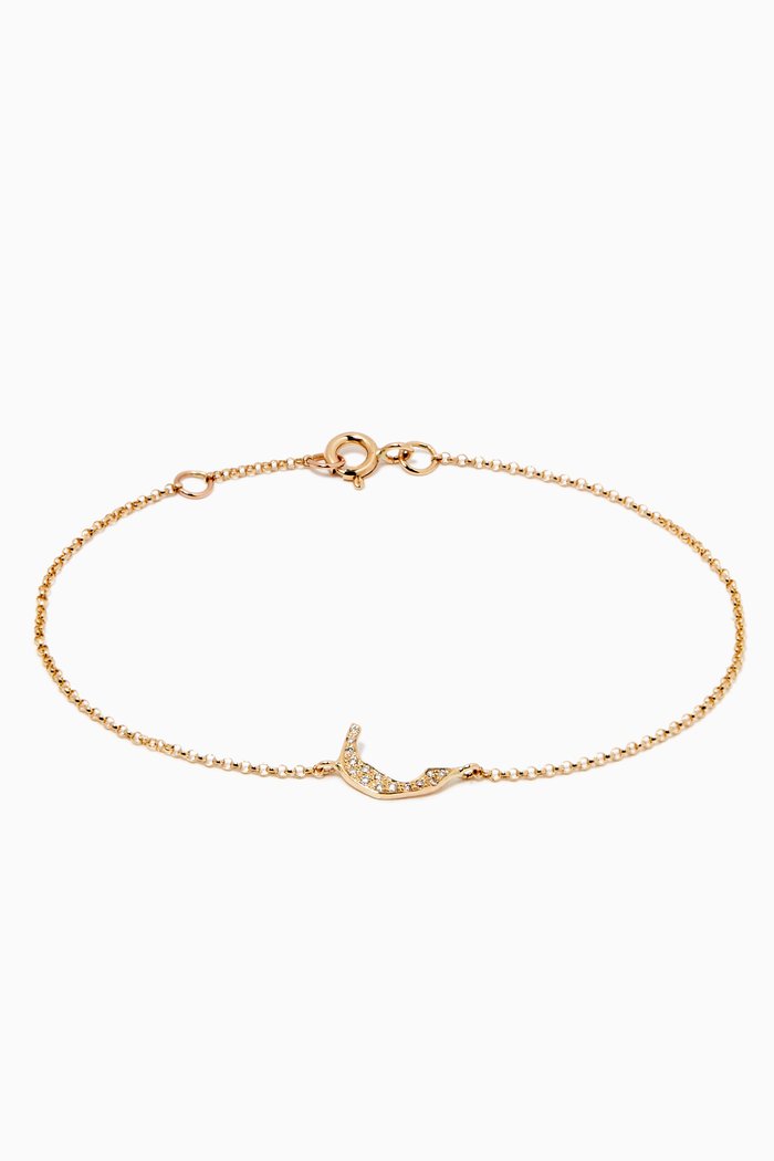 

Mina "R" Diamond Bracelet in 18kt Yellow Gold