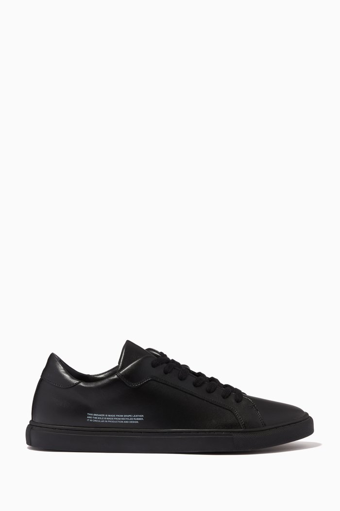 

Grape Leather Sneakers, Black
