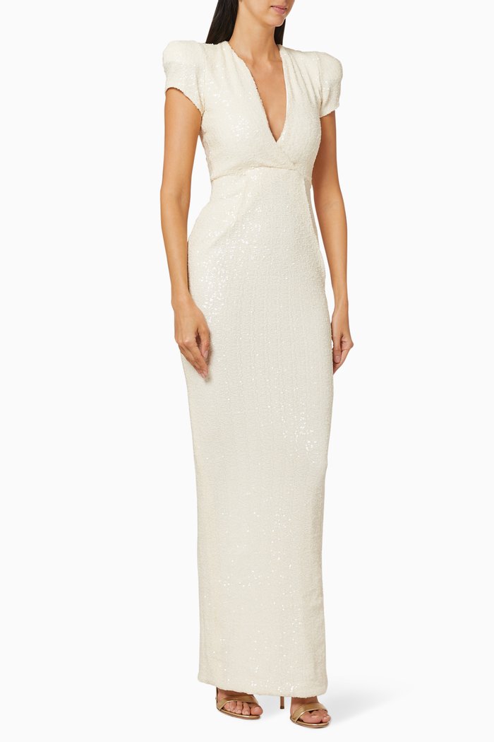 Still Sequin Gown, Neutral
