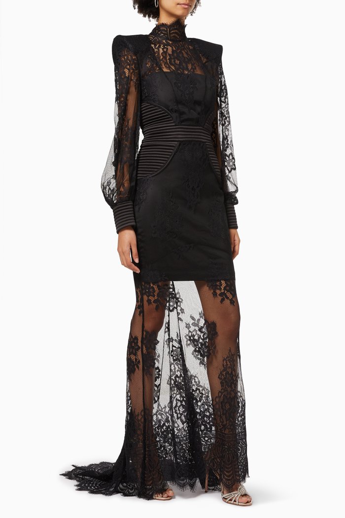 

Tomorrow Lace Gown, Black