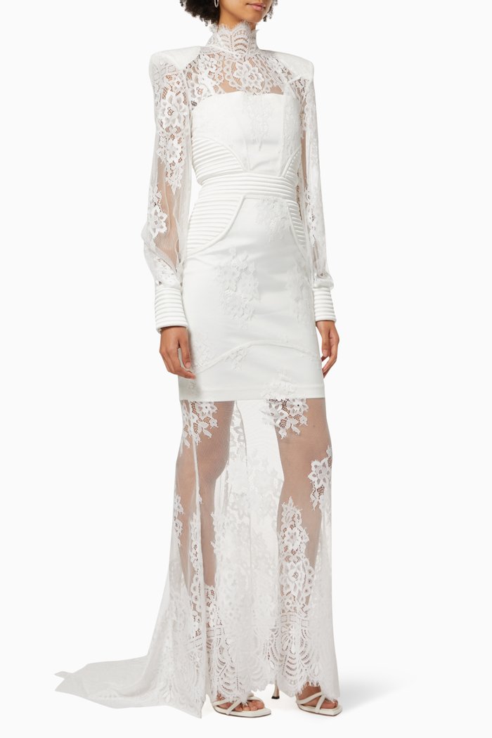 

Tomorrow Lace Gown, White