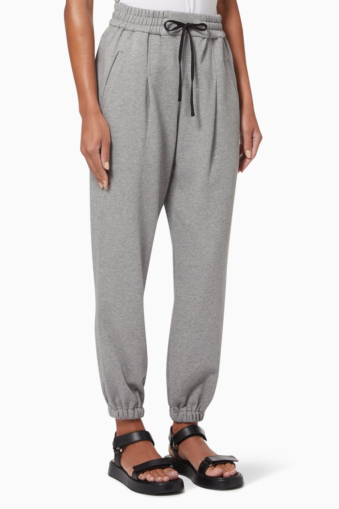

Drawstring Jogging Pants in French Terry, Grey