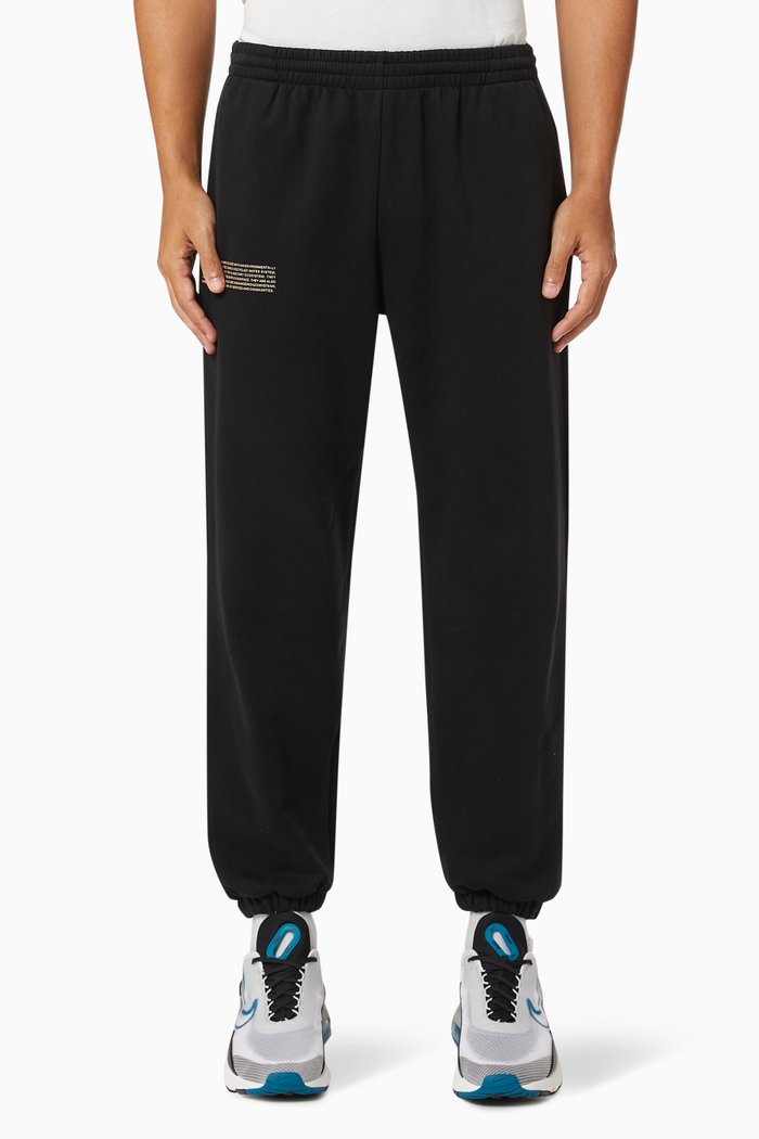 

Lightweight Organic Cotton Track Pants, Black