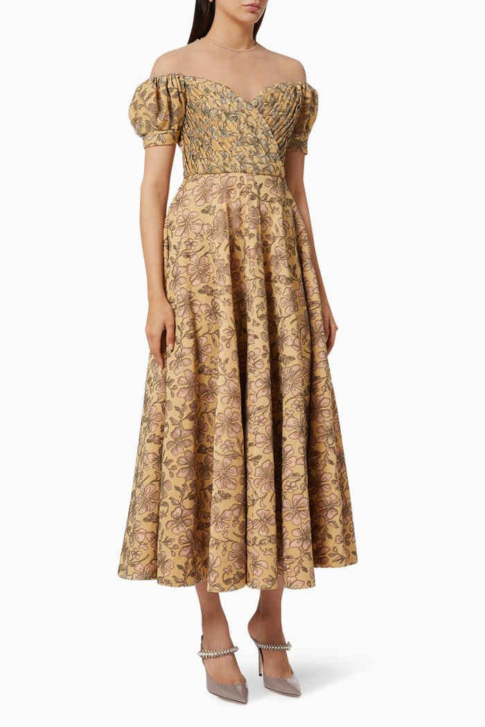 

Pleated Floral Dress, Multicolour
