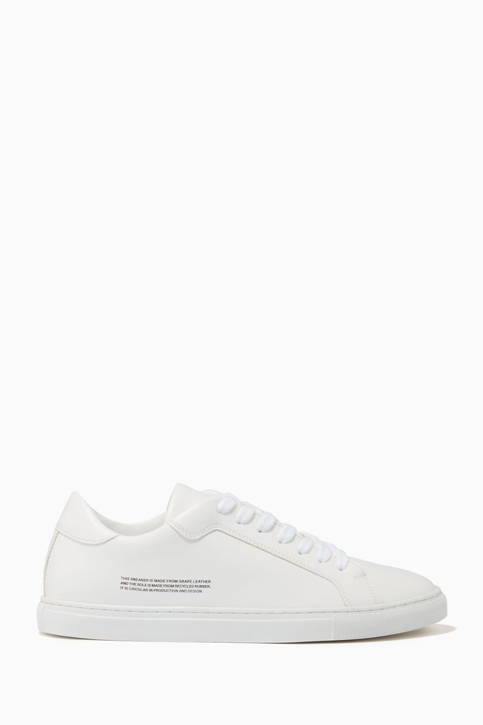 

Grape Leather Sneakers, White