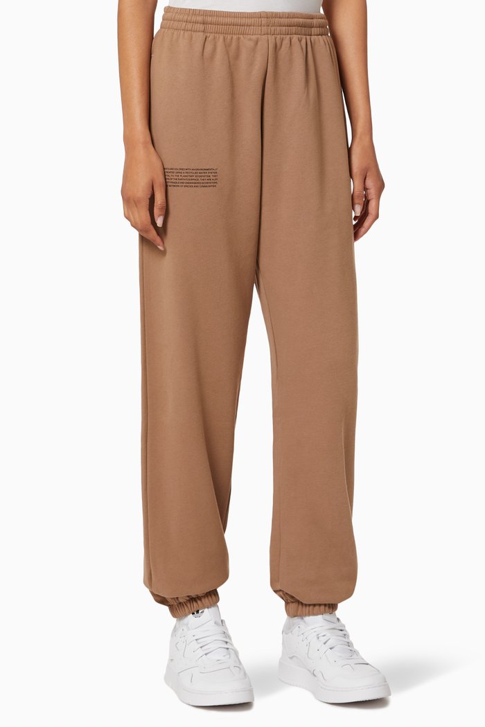 Organic Cotton Track Pants, Brown