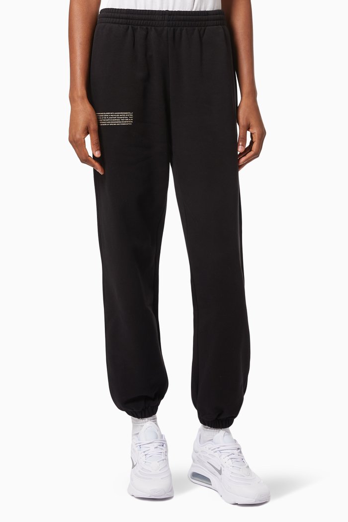 

Lightweight Organic Cotton Track Pants, Black
