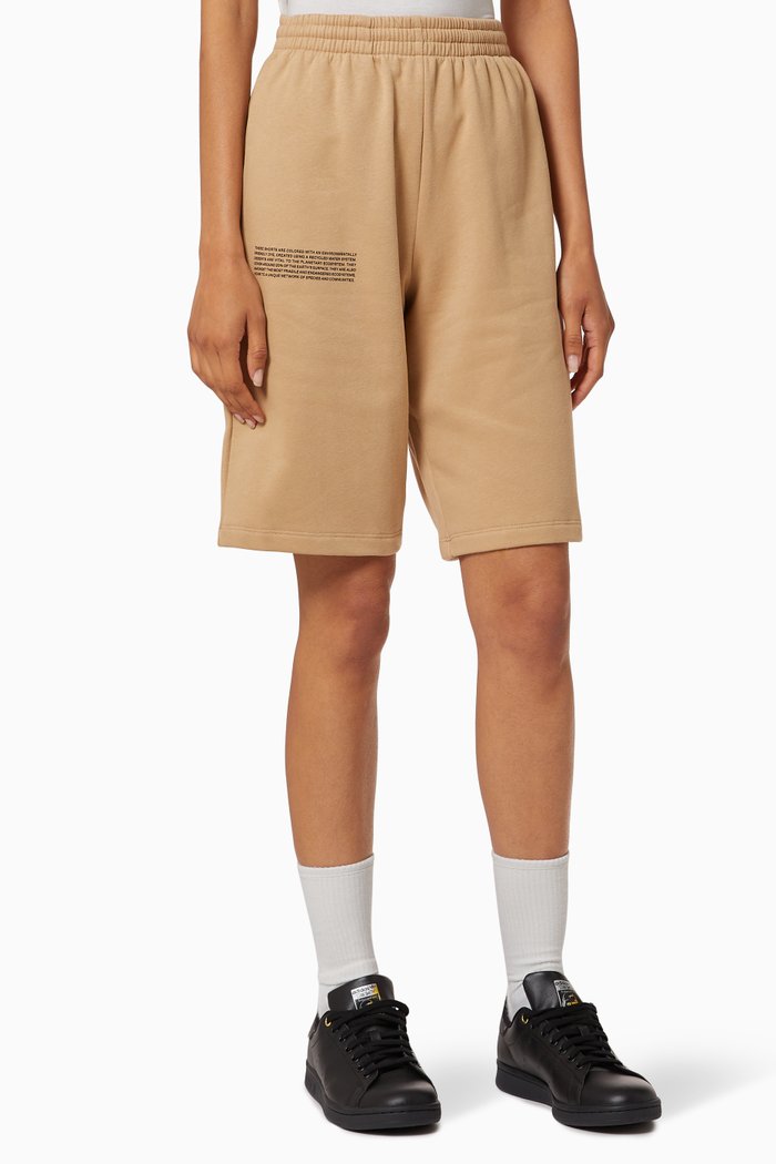 Lightweight Organic Cotton Long Shorts, Brown
