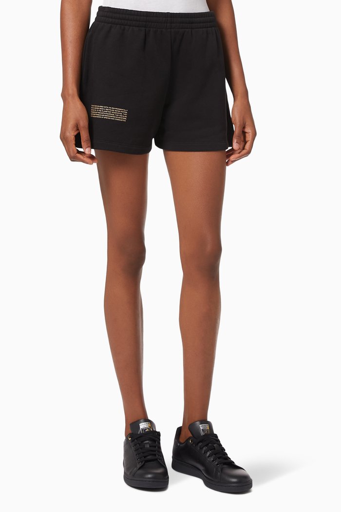 Lightweight Organic Cotton Shorts, Black