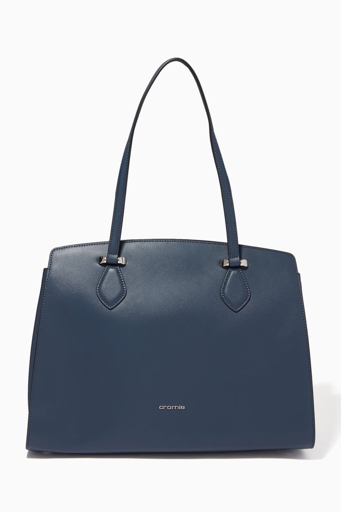 

Perla Shopping Bag in Calfskin Leather, Blue
