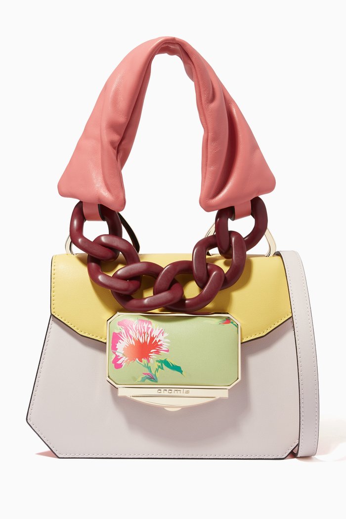 

Oasi Handbag in Calfskin Leather, Purple