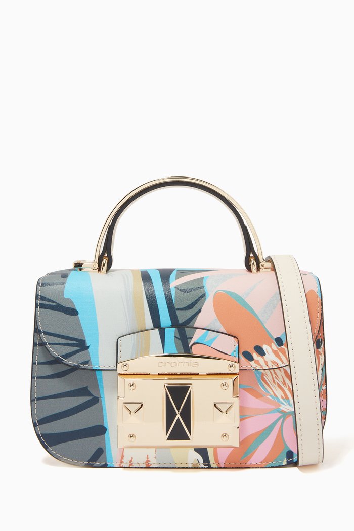 

It Desert Handbag in Calfskin Leather, Multicolour