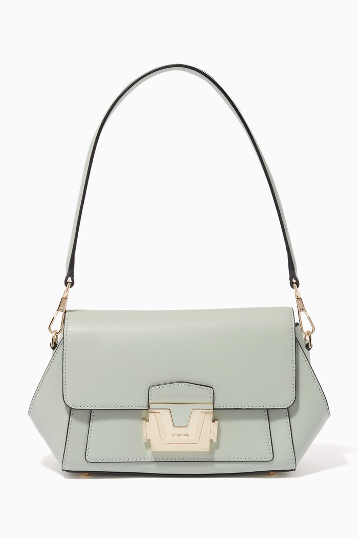 

Erica Handbag in Calfskin Leather, Green