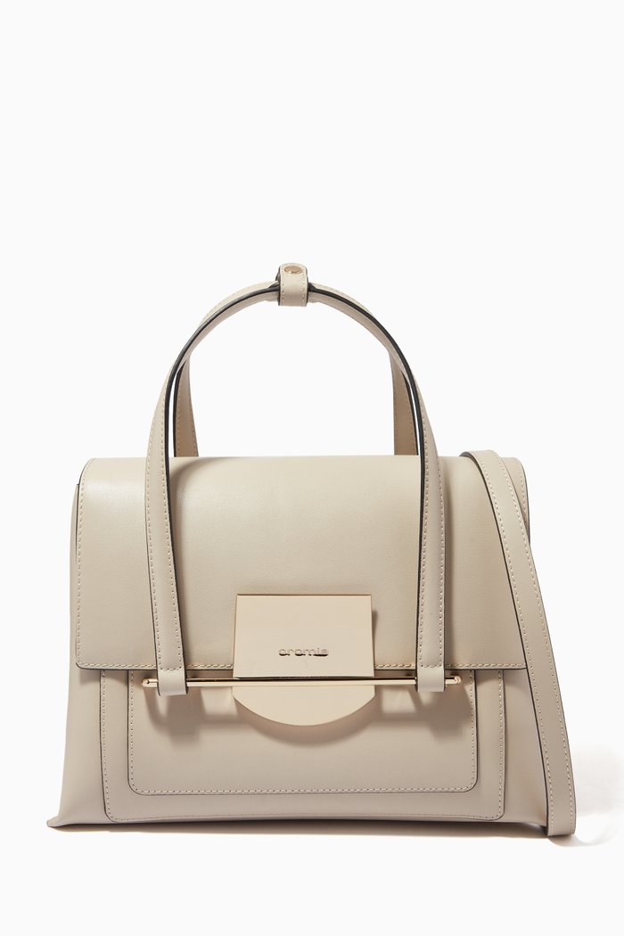 

Romy Crossbody Bag in Leather, Grey