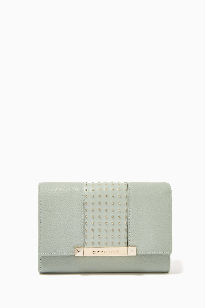 

Luna Wallet in Calfskin Leather, Green