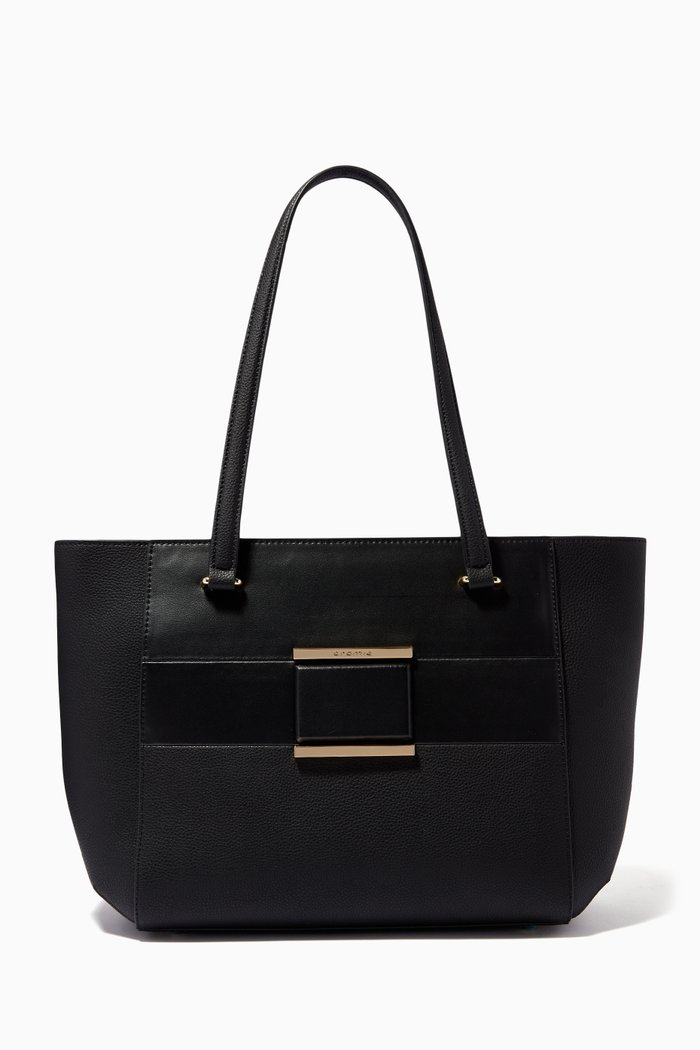 

Marina Shopping Bag in Calfskin Leather, Black