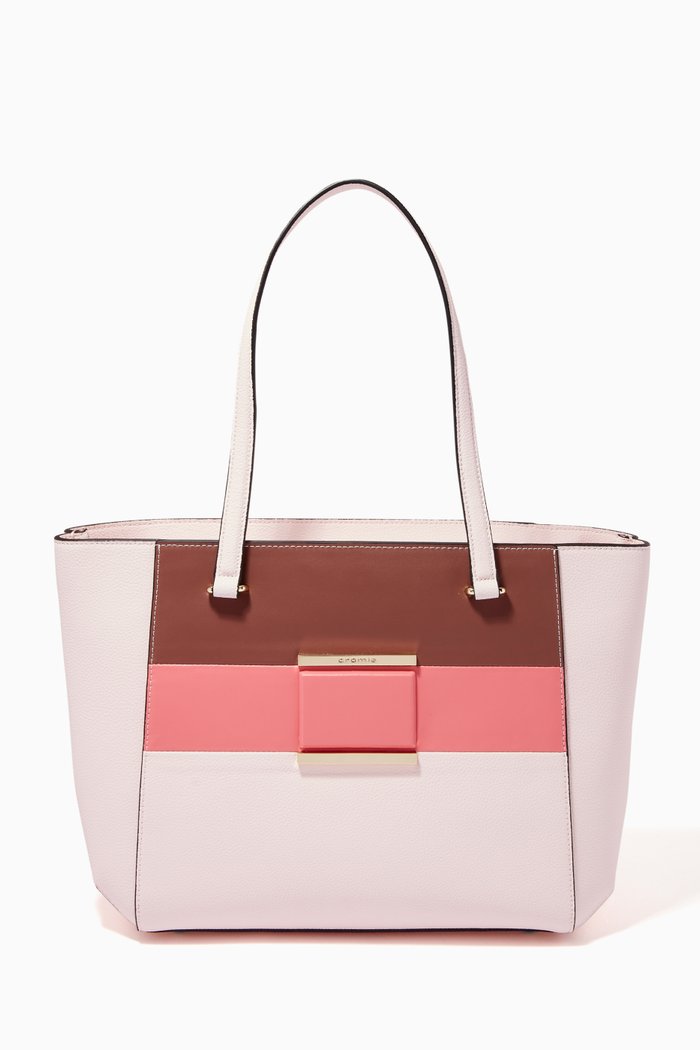 

Marina Shopping Bag in Calfskin Leather, Pink