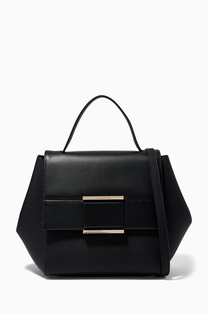 

Marina Large Handbag in Calfskin Leather, Black